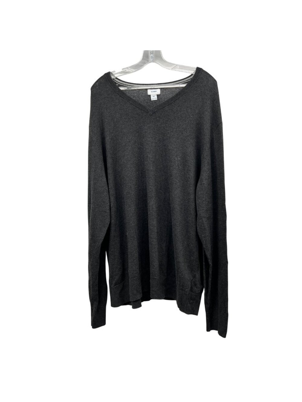 Old Navy Men's V-Neck Sweater Gray Long Sleeve Lightweight Size XXL